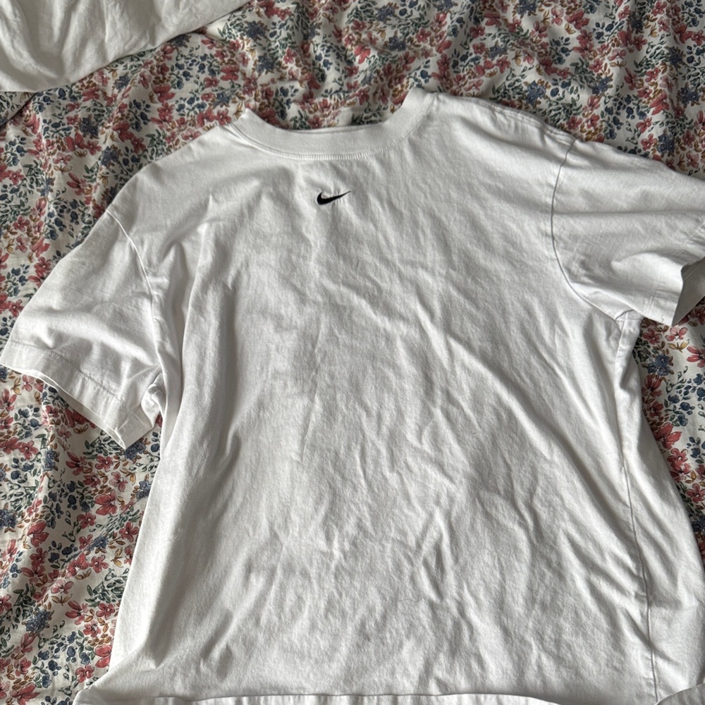 Nike White Tee with Black Logo